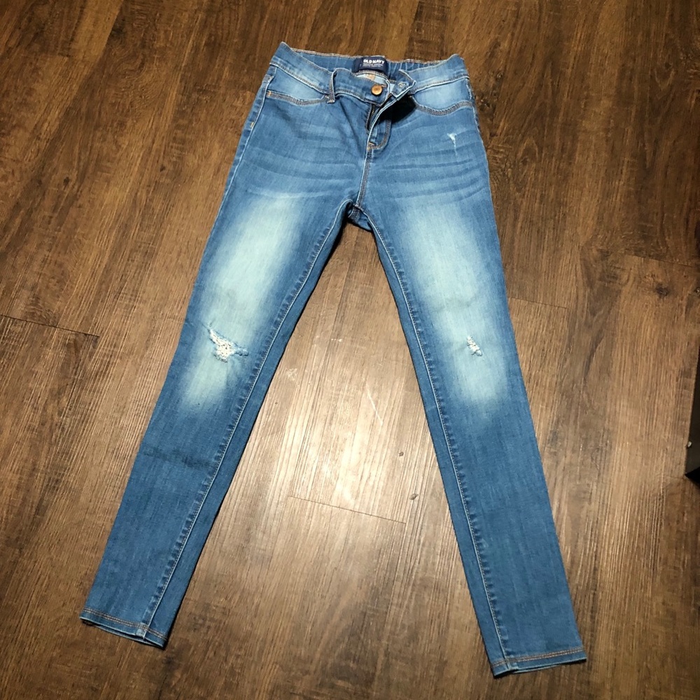 Old Navy Rockstar Jeggings Distressed Jeans Sz 14